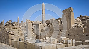 Ancient ruins of Karnak temple in Luxor. Egypt