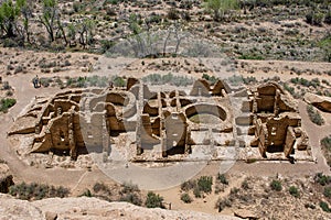 Ancient Ruins of Kin Kletso in Chaco Canyon