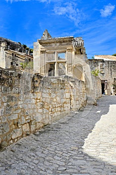 Ancient ruins in Les Baux de Provence, France