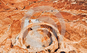 Ancient ruins, Masada, Dead Sea, Israel