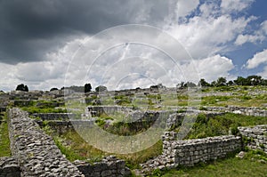 Ancient ruins of a medieval fortress close to the town of Shumen, Bulgaria