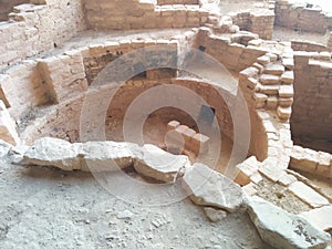 Ancient ruins at Mesa Verde National Park