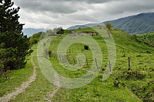 Ancient ruins in the mountains