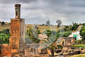 Ancient ruins in Necropolis of Cellah photo