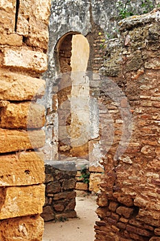 Ancient ruins in Necropolis of Cellah