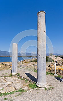 Ancient ruins of Nora on Sardinia in Italy