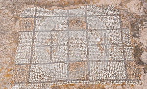 Ancient ruins of Nora on Sardinia in Italy