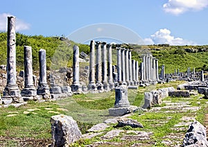 Ruins of Nymphaion in Side, Turkey photo