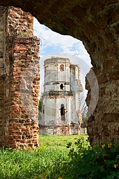 Ancient ruins of the old Carthusian monastery 1648-1666 years in Bereza city, Brest region, Belarus