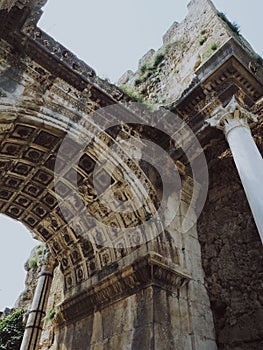 Ancient ruins in center of Antalia photo