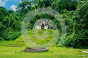 Temple of the Foliated Cross, Palenque, Chiapas, Mexico photo