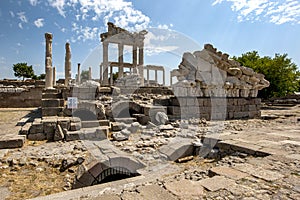 The ancient ruins of Pergamum at Bergama in Turkey.
