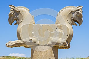 Ancient ruins of Persepolis and Necropolis historical site, Shiraz, Iran