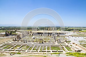 Ancient ruins of Persepolis and Necropolis historical site, Shiraz, Iran