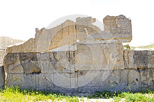 Ancient ruins of Persepolis and Necropolis historical site, Shiraz, Iran