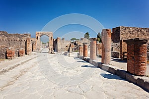 Ancient ruins of Pompei photo