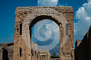 Ancient ruins in Pompeii, Napoli, Italy photo