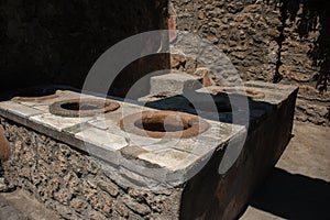 Ancient ruins in Pompeii, Napoli, Italy photo