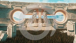 Ancient Ruins of a Portal Stargate - Epic Landscape Loop Background