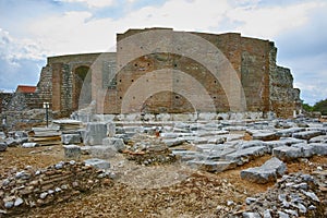 Ancient ruins of Roman Odeon, Patras, Peloponnese