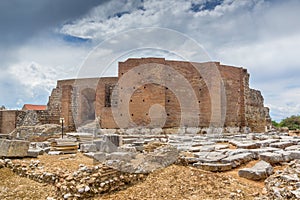 Ancient ruins of Roman Odeon, Patras, Peloponnese, Greece