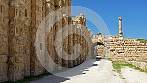Ancient ruins of Gerasa in Jerash, Jordan photo
