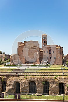 Ancient ruins of Rome\'s Palatine Hill, Lazio, Italy