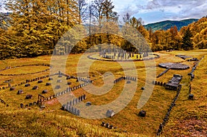 Ancient ruins at Sarmizegetusa Regia, Transylvania, Romania