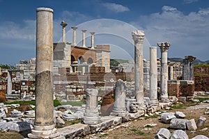 In the ancient ruins of Selcuk