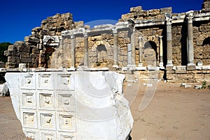 Ancient Ruins in Side, Turkey