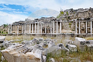 ancient ruins in Side, Turkey