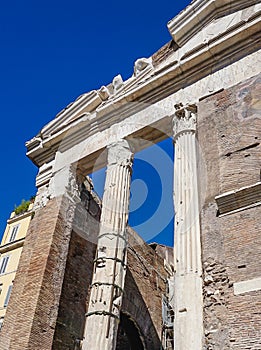 Teatro Marcello and Portico D`Ottavia Ruins in Rome Italy photo
