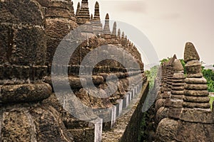 Ancient ruins temple in Mrauk-U city