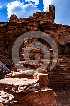 Ancient ruins. Wupatki National Monument in Arizona
