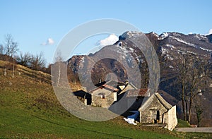 Ancient rural village in the Alps.