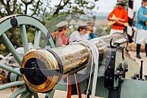 Ancient Russian gun for firing kernelsof the 19th century