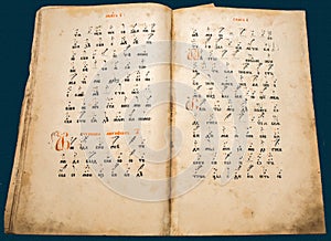 Ancient Russian manuscript book