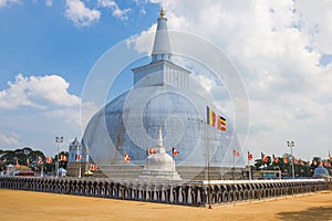 Ancient Ruwanveliseya Dagaba. Anuradhapura, Sri Lanka photo