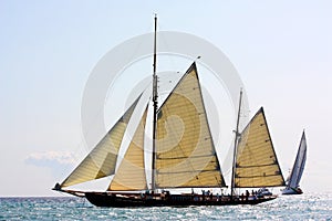 Ancient sailing ships regatta photo