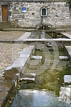Ancient Saint Begge fontain, Andenne, Belgium