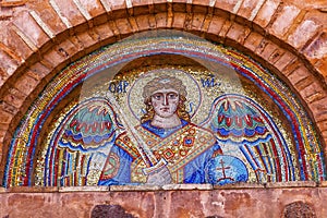 Ancient Saint Michael Mosaic Mikhaylovsky Church Kiev Ukraine photo