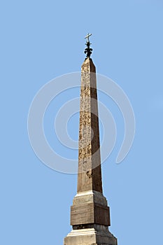 Ancient Sallustiano Egyptian obelisk at the top of the Spanish steps, Rome, Italy