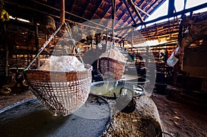 Ancient salt making from underground water at Bo Kluea district, Nan Province, Thailand