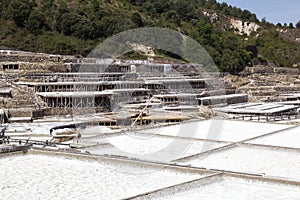 Ancient salt pans in AÃ±ana, Basque Country, Spain