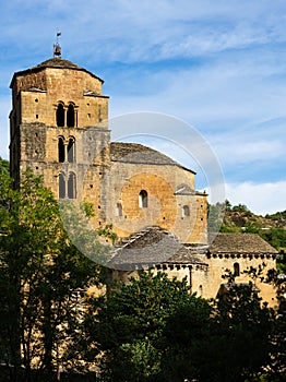 Ancient Santa Maria church of Santa Cruz de la Seros, Spain