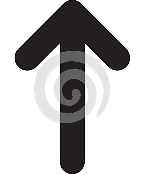 Ancient scandinavic rune teiwaz. Viking futhark alphabet. Flat black line icon. Graphic element. Vector illustration