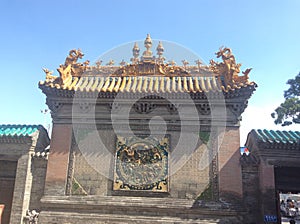 Ancient Screen Wall of Houtu Temple in Jiexiu City