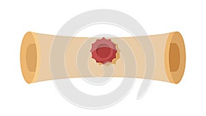 Ancient Scroll Document, Historical Papyrus Text, vector design Generative AI