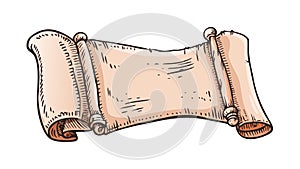 Ancient Scroll Document, Historical Papyrus, vector design Generative AI