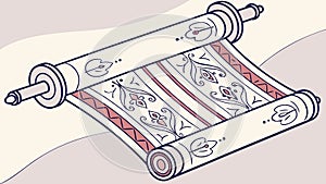 Ancient Scroll: Historical Document Vector Art, vector design Generative AI